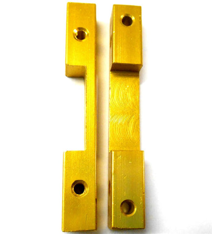 L11068 1/10 1/8 Scale Alloy Support Block Bridge x 2 M3 3mm Threaded Yellow 58mm