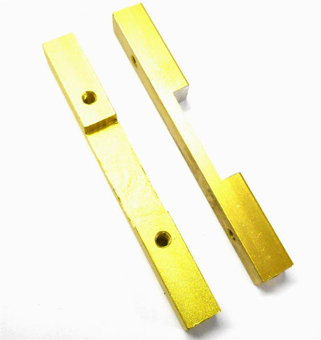 L11069 1/10 1/8 Scale Alloy Support Block Bridge x 2 M3 3mm Threaded Yellow 72mm