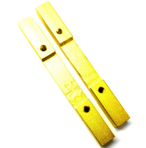 L11077 1/10 1/8 Scale Alloy Support Block Bridge x 2 M3 3mm Threaded Yellow 73mm