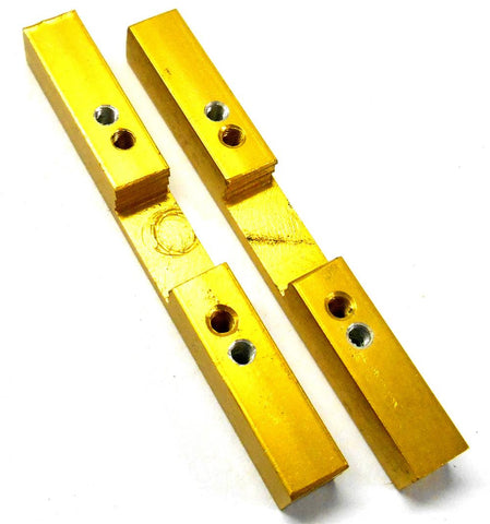 L11081 1/10 1/8 Scale Alloy Support Block Bridge x 2 M3 3mm Threaded Yellow 72mm