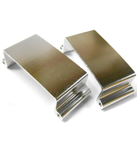 L11093 1/8 1/10 Scale Battery Box Cover x 2 Silver Alloy