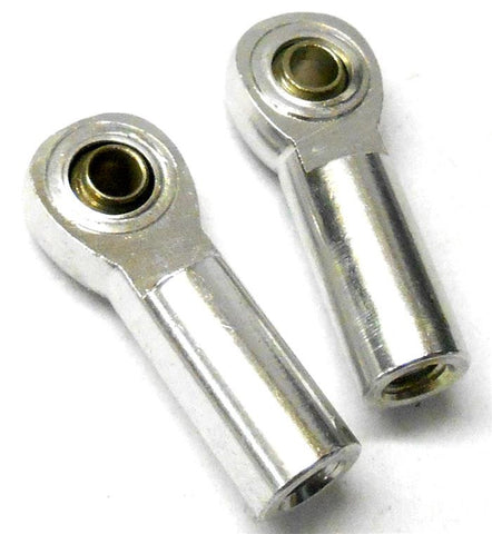 L4251 1/10 Scale M4 4mm Track Rod Ends x 2 Silver Anti-Clockwise Left Thread