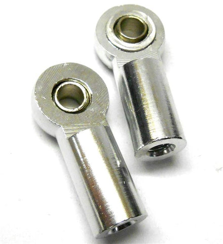 L4271 1/10 Scale M4 4mm Track Rod Ends x 2 Silver Anti-Clockwise Left Thread