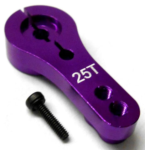 N10043P 1/10 1/8 Scale RC Steering Servo Horn Arm 25 Teeth Tooth 25T Purple